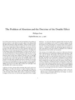 The Problem of Abortion and the Doctrine of the Double …