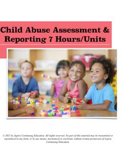 2021 Child Abuse Assessment and Reporting