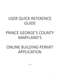 USER QUICK REFERENCE GUIDE PRINCE GEORGE’S …