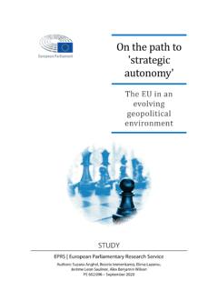 On the path to 'strategic autonomy' - European Parliament