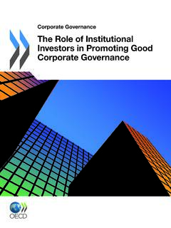 Corporate Governance The Role of Institutional Investors ...