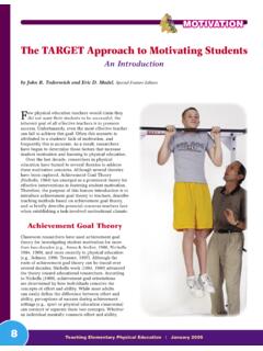 The TARGET Approach to Motivating Students