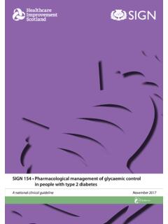 SIGN 154 • Pharmacological management of glycaemic …