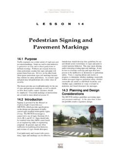 Pedestrian Signing and Pavement Markings - Safety