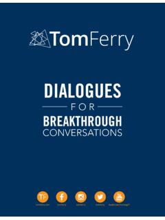 DIALOGUES - Tom Ferry