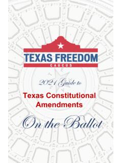 Texas Constitutional Amendments On the Ballot