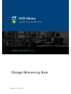Chicago Referencing Style - University College Dublin