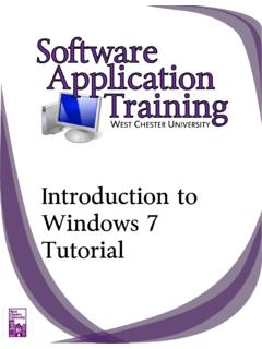 Introduction to Windows 7 Tutorial - West Chester University