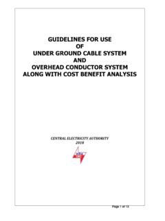 GUIDELINES FOR USE OF UNDER GROUND CABLE SYSTEM …