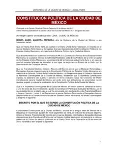 CONSTITUCI&#211;N POL&#205;TICA DE LA CIUDAD DE M&#201;XICO