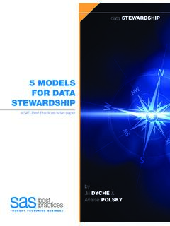 5 Models For Data Stewardship - SAS: Analytics, Artificial ...