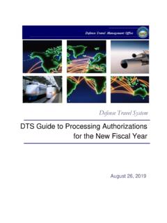 DTS Guide to Processing Authorizations for the New Fiscal …