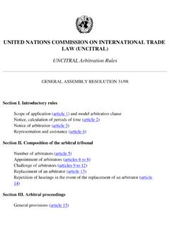 UNITED NATIONS COMMISSION ON INTERNATIONAL TRADE …