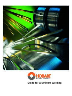 Guide for Aluminum Welding - hobartbrothers.com