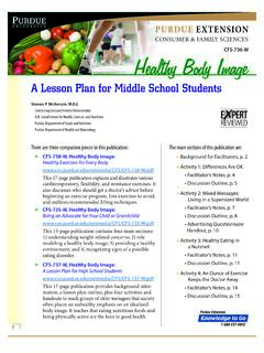 Healthy Body Image: A Lesson Plan for Middle School Students