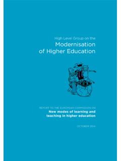 High Level Group on the Modernisation of Higher …