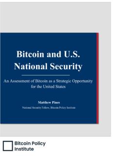 Bitcoin and U.S. National Security
