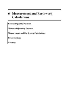 6 Measurement and Earthwork Calculations