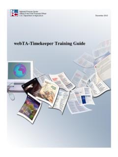 webTA-Timekeeper Training Guide - nfc.usda.gov