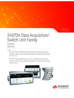 34970A Data Acquisition/Switch Unit Family - Keysight