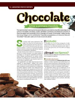 EL LABORATORIO PROFECO REPORTA Chocolate - Gob