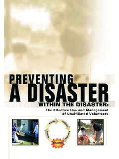 Preventing a Disaster Within the Disaster: The Effective ...