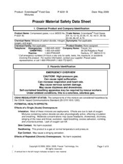 Praxair Material Safety Data Sheet - NuCO2