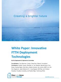 White Paper: Innovative FTTH Deployment Technologies