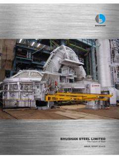 ANNUAL REPORT 2014-15 - Bhushan Steel