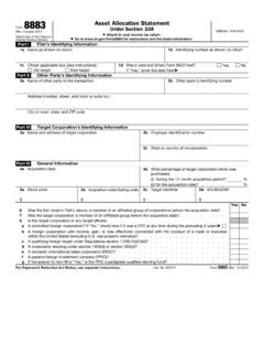 8883 Asset Allocation Statement - IRS tax forms