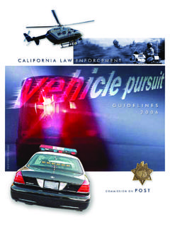 Vehicle Pursuit Guidelines - California