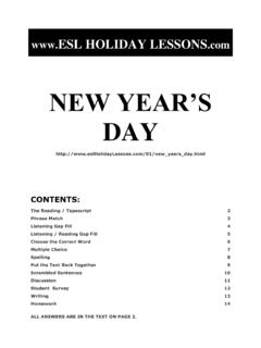 New Year’s Day - ESL Holiday Lessons