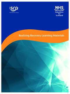 Realising Recovery Learning Materials - nes.scot.nhs.uk