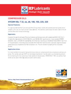 COMPRESSOR OILS HYCOM VDL T 32, 46, 68, 100, …