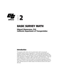 BASIC SURVEY MATH - Caltrans