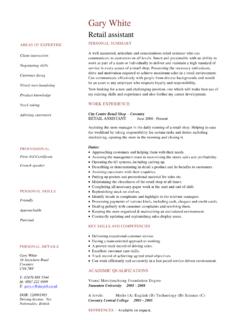Retail assistant CV template - Dayjob.com