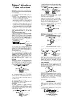 DiMarzio 4-Conductor Pickup Instructions