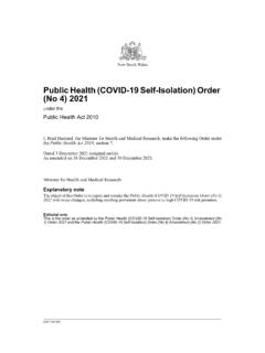 Public Health (COVID-19 Self-Isolation) Order (No 4) 2021