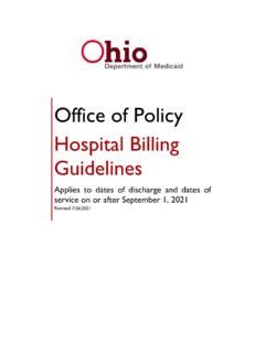 Hospital Billing Guidelines - medicaid.ohio.gov