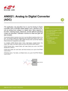 AN0021: Analog to Digital Converter - Silicon Labs