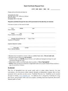 Death Certificate Form-Internet-13 - Springfield, MA