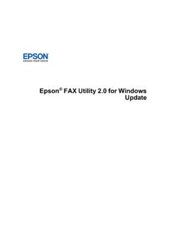 Epson FAX Utility 2.0 for Windows Update