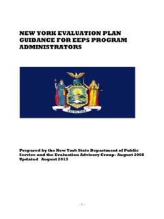 NEW YORK EVALUATION PLAN GUIDANCE FOR EEPS …