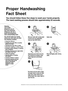 Proper Handwashing Fact Sheet