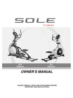 OWNER’S MANUAL - Sole Fitness Equipment