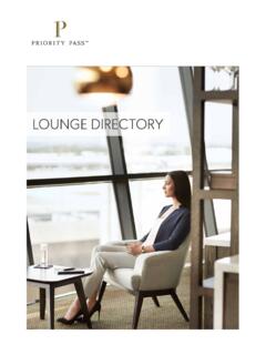 Priority Pass™ Lounge Directory