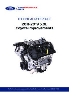 2011-2019 5.0L Coyote Improvements - Ford Motor Company