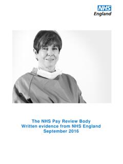 The NHS Pay Review Body Written evidence from NHS …