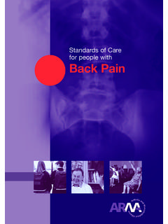Back Pain Booklet - BackCare Home Page - BackCare
