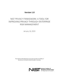NIST Privacy Framework: A Tool for Improving Privacy ...
